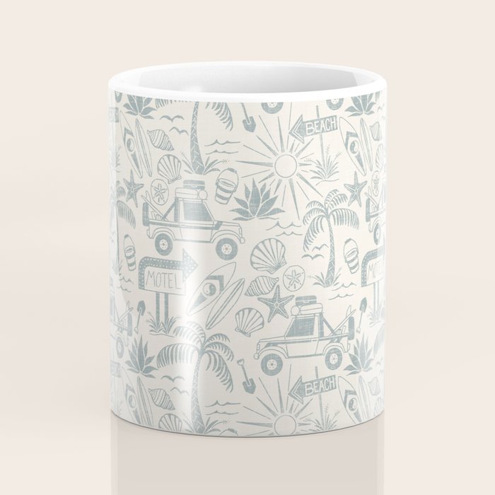 Baja - faded blue Coffee Mug Gallery Image 4
