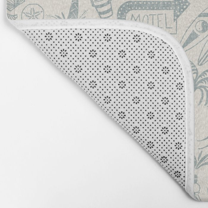 Baja - faded blue Bath Mat Gallery Image 2