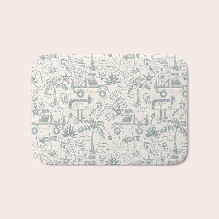 Baja - faded blue Bath Mat Gallery Image 1