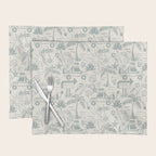 Baja - faded blue Placemat Gallery Image 1