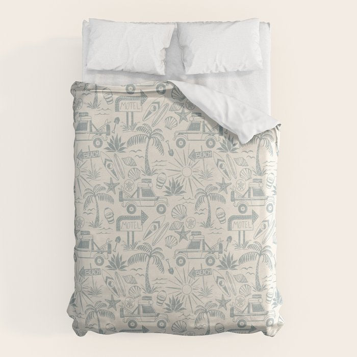 Baja - faded blue Duvet Cover Gallery Image 1