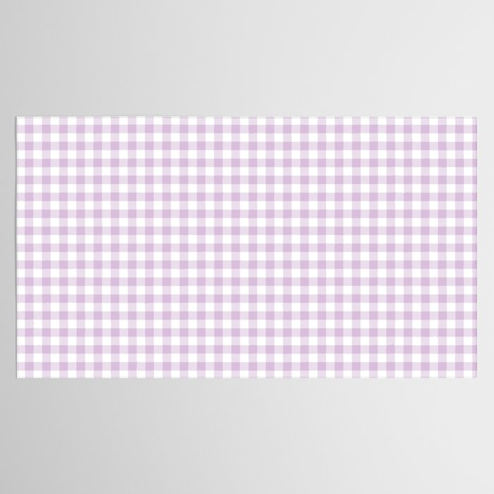 Lilac Plaid Gingham Print Tablecloth Gallery Image 2