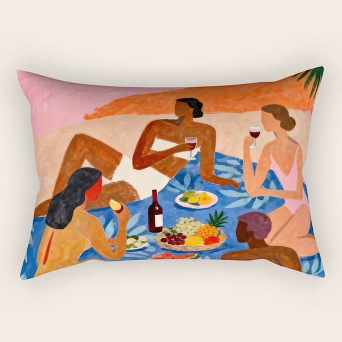 The Picnic Rectangular Pillow Gallery Image 1