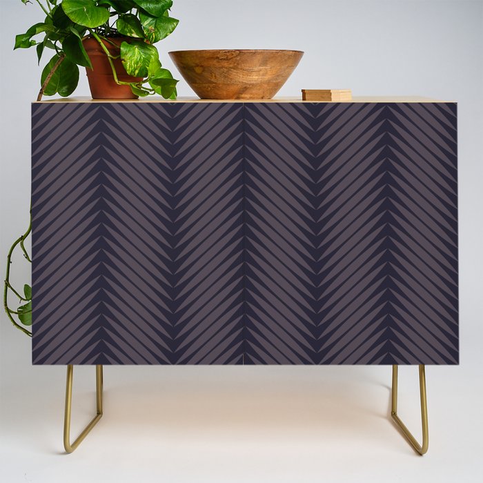 Palm Leaf Pattern - Midnight Credenza Gallery Image 1