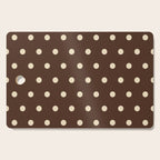 Vintage polka dots baroque brown & cream Cutting Board Gallery Image 1
