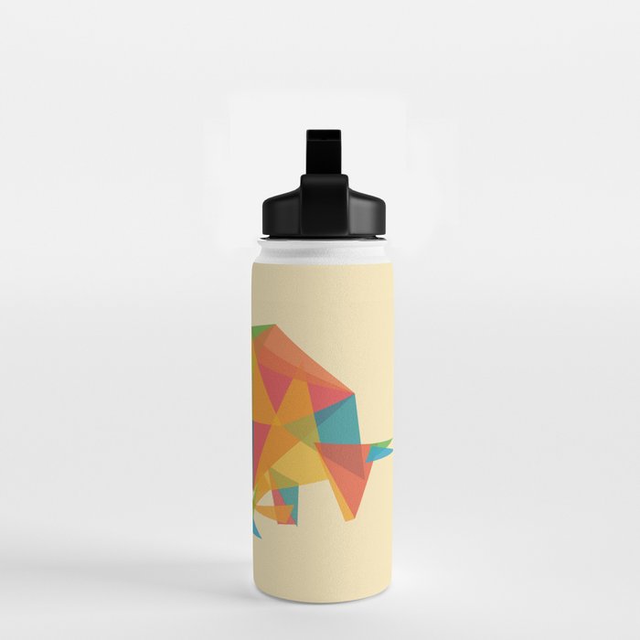 Fractal Geometric Bull Water Bottle Gallery Image 2