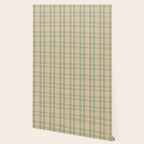 North Country Plaid - sage and light gold Wallpaper Gallery Image 2