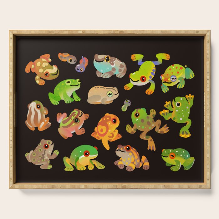 Tree frog - dark Serving Tray Gallery Image 1