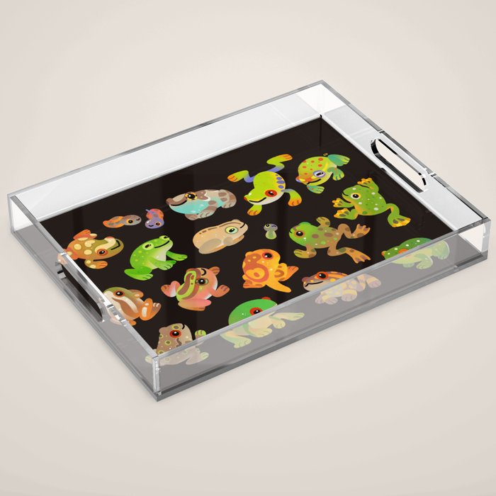 Tree frog - dark Acrylic Tray Gallery Image 1