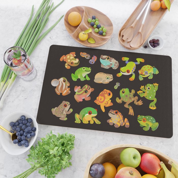 Tree frog - dark Cutting Board Gallery Image 2
