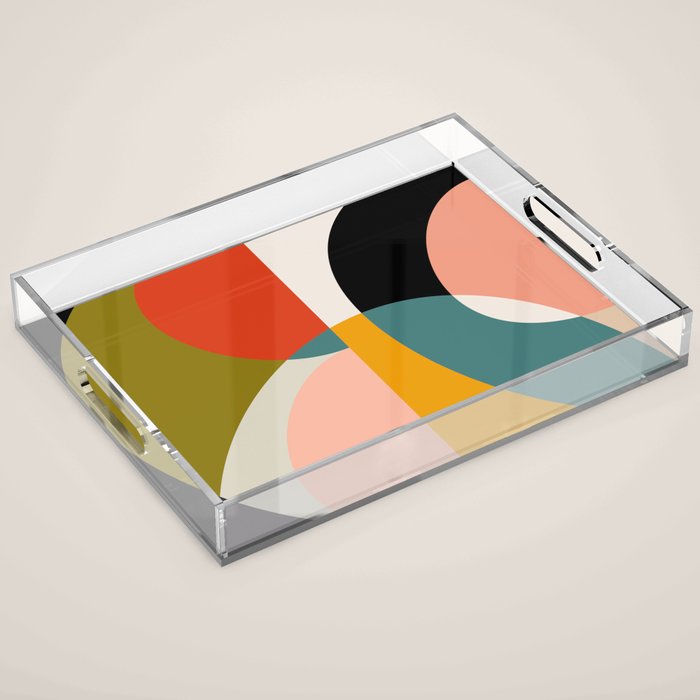 geometry shapes 3 Acrylic Tray Gallery Image 1