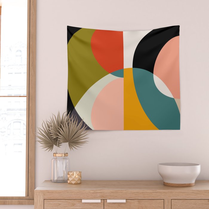 geometry shapes 3 Wall Tapestry Gallery Image 2