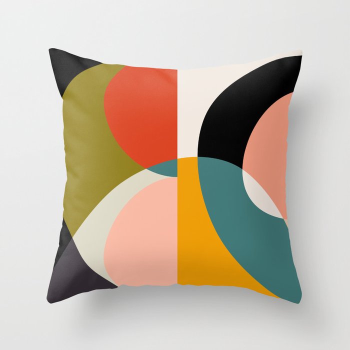 geometry shapes 3 Throw Pillow Gallery Image 1