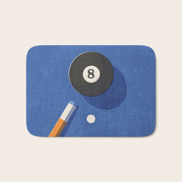 BALLS / Billiards - ball 8 I Bath Mat Gallery Image 1