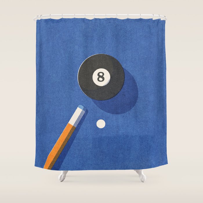 BALLS / Billiards - ball 8 I Shower Curtain Gallery Image 1