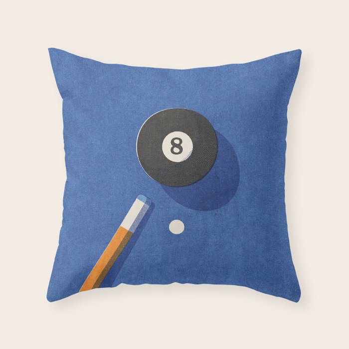 BALLS / Billiards - ball 8 I Throw Pillow Gallery Image 1