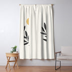 Leaf Sun 1 - Gold Black Window Curtain Gallery Image 5