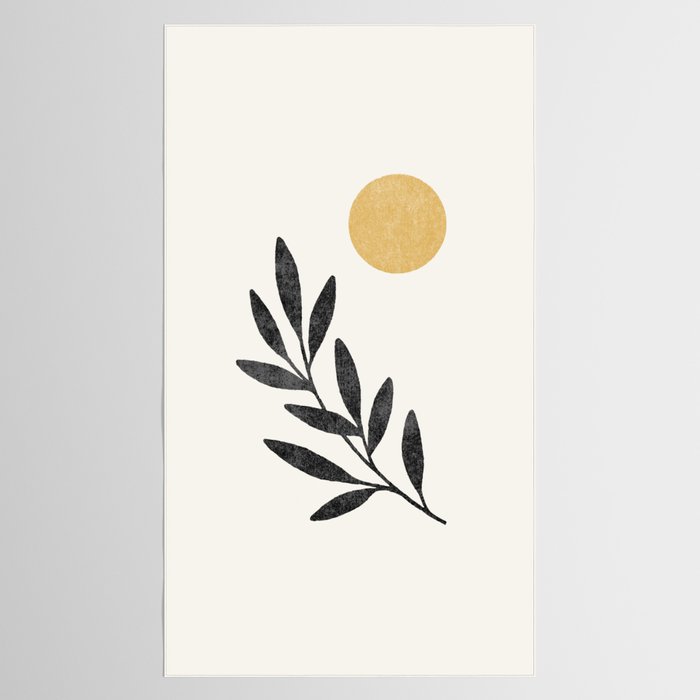 Leaf Sun 1 - Gold Black Tablecloth Gallery Image 2