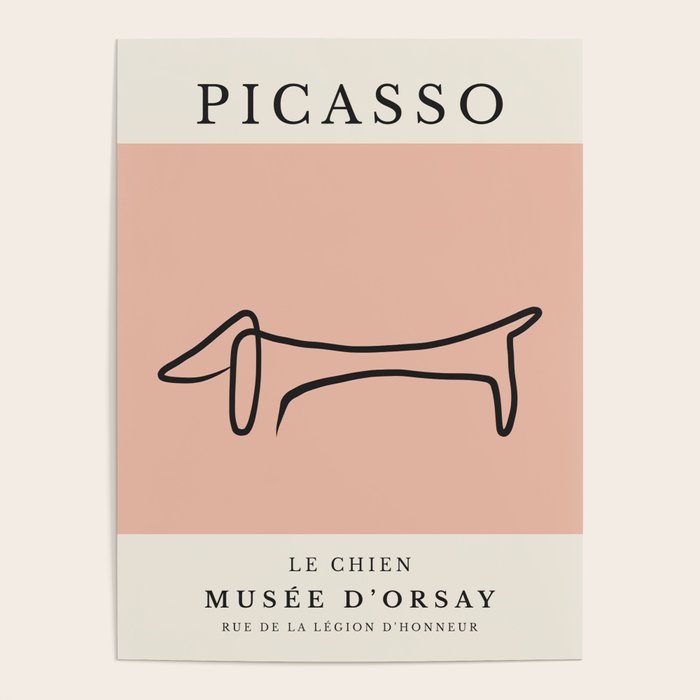 Picasso Exhibition Poster Le Chien Line Art Poster Gallery Image 4