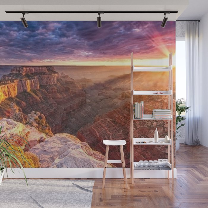 Purple Sunset at the Grand Canyon Wall Mural Gallery Image 1