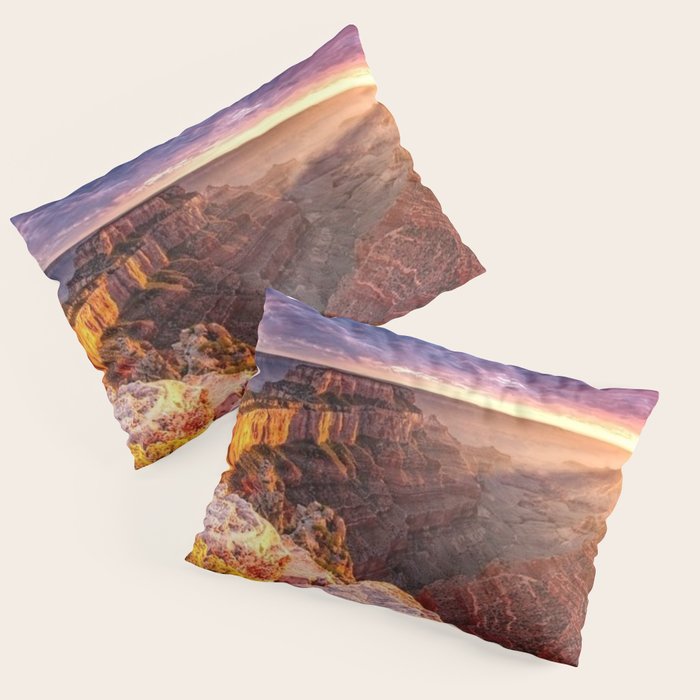 Purple Sunset at the Grand Canyon Pillow Sham Gallery Image 1