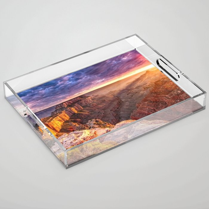 Purple Sunset at the Grand Canyon Acrylic Tray Gallery Image 1