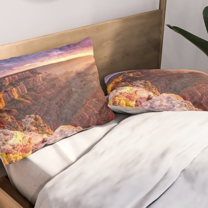Purple Sunset at the Grand Canyon Pillow Sham Gallery Image 2