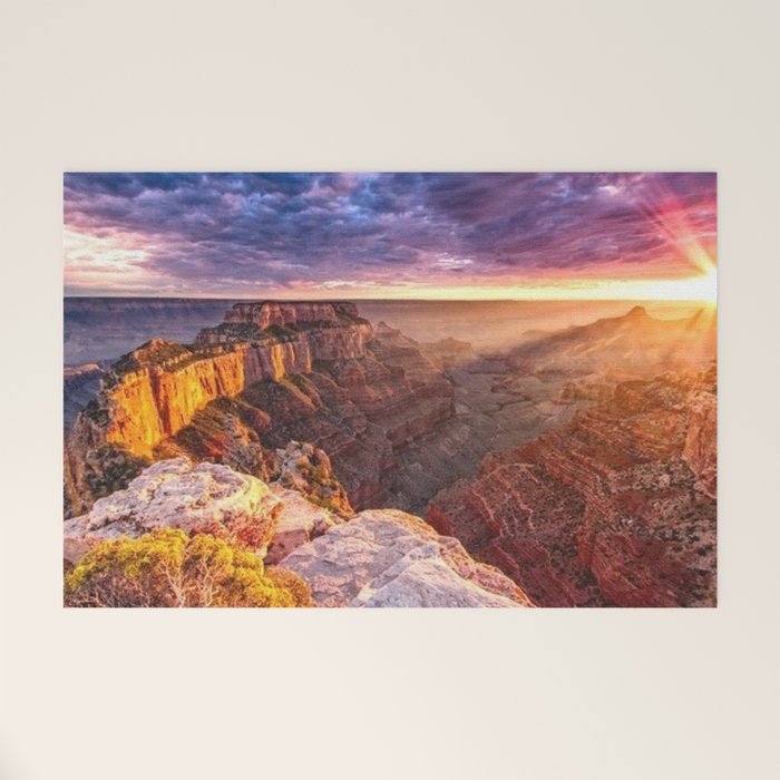Purple Sunset at the Grand Canyon Welcome Mat Gallery Image 1