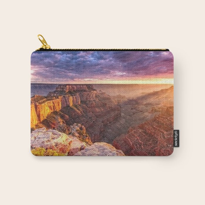 Purple Sunset at the Grand Canyon Carry All Pouch Gallery Image 1