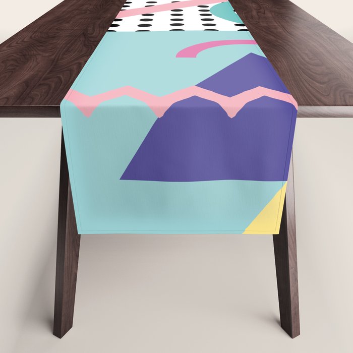 Memphis Pattern 5 - 80s - 90s - Retro Table Runner Gallery Image 1