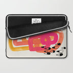 Mid Century Modern Abstract Colorful Art Ombre Magenta Yellow Circles Raindrops Geometric Pattern Laptop Sleeve Gallery Image 2