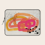 Mid Century Modern Abstract Colorful Art Ombre Magenta Yellow Circles Raindrops Geometric Pattern Laptop Sleeve Gallery Image 1