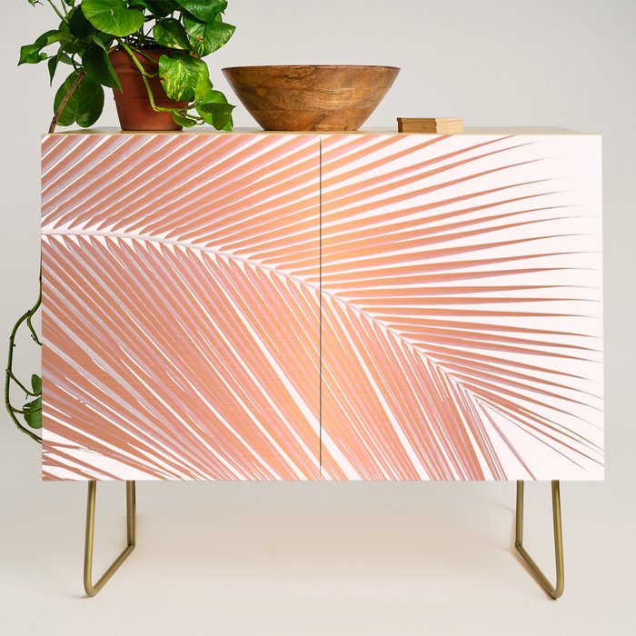 Palm leaf - copper pink Credenza Gallery Image 1