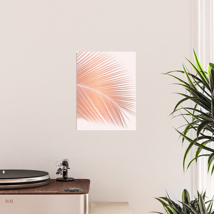Palm leaf - copper pink Poster Gallery Image 2