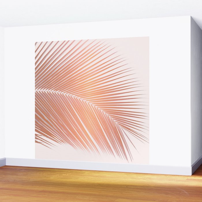 Palm leaf - copper pink Wall Mural Gallery Image 2
