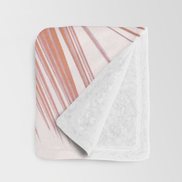Palm leaf - copper pink Throw Blanket Gallery Image 3