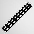 Artistic modern black white paint brushstrokes Table Runner Gallery Image 3