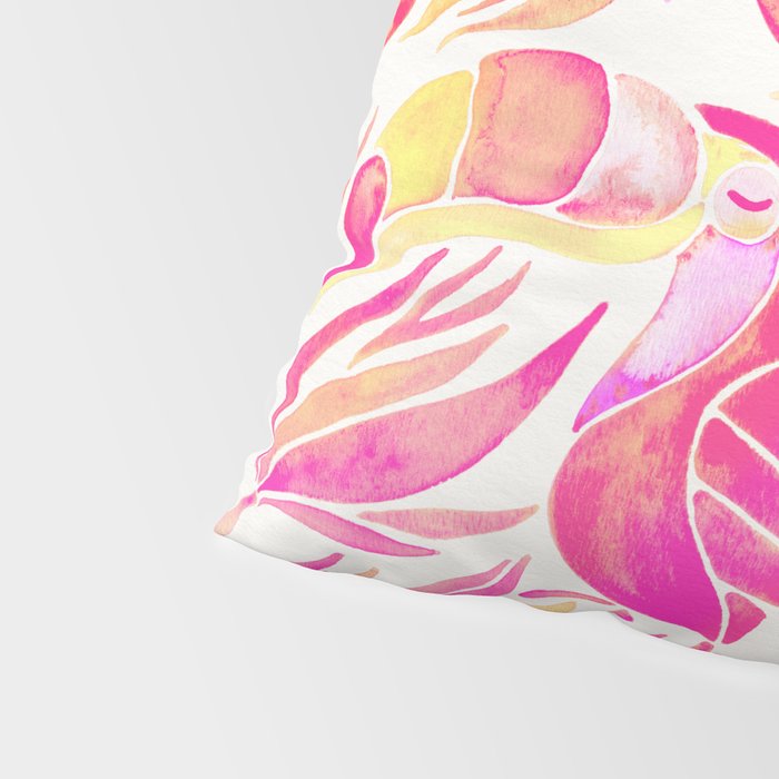 Tropical Toucans - Pink & Melon OmbrÃ© Pillow Sham Gallery Image 4