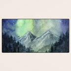 Northern Lights Magic Mountains Desk Mat Gallery Image 3