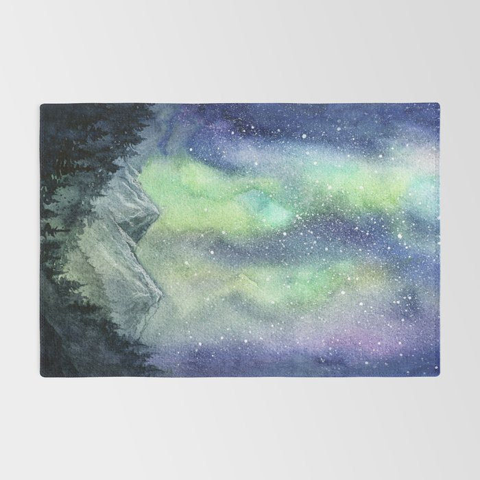 Northern Lights Magic Mountains Rug Gallery Image 2