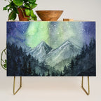 Northern Lights Magic Mountains Credenza Gallery Image 1