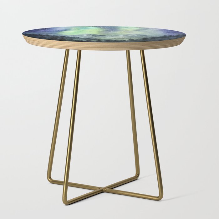 Northern Lights Magic Mountains Side Table Gallery Image 1
