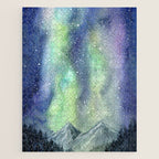 Northern Lights Magic Mountains Jigsaw Puzzle Gallery Image 1