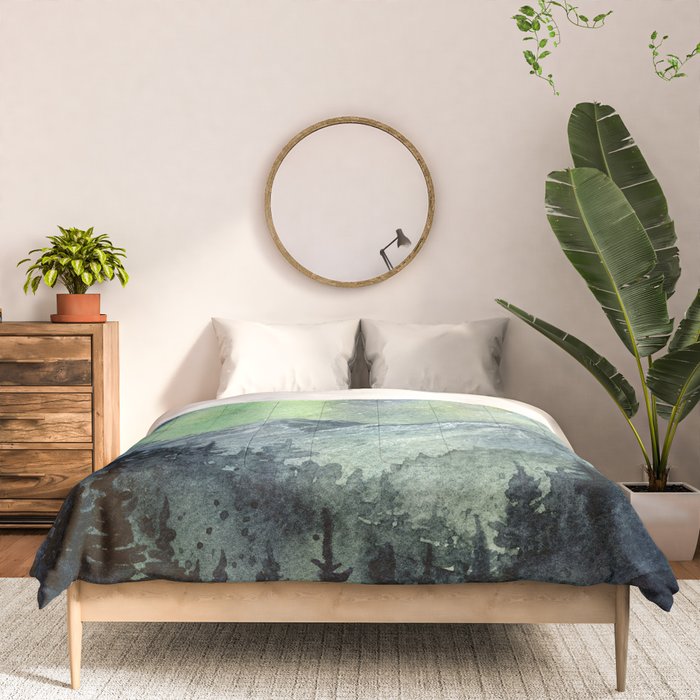 Northern Lights Magic Mountains Comforter Gallery Image 3