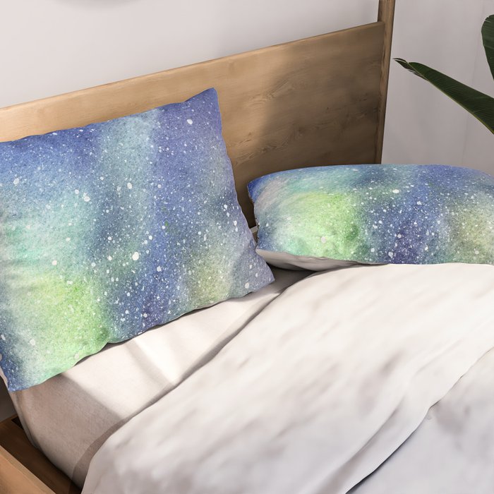 Northern Lights Magic Mountains Pillow Sham Gallery Image 2
