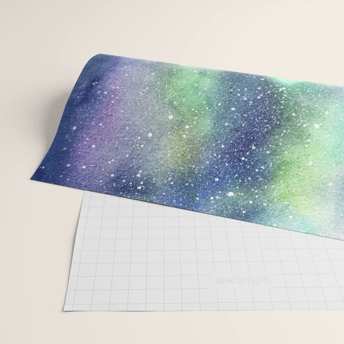 Northern Lights Magic Mountains Wrapping Paper Gallery Image 2