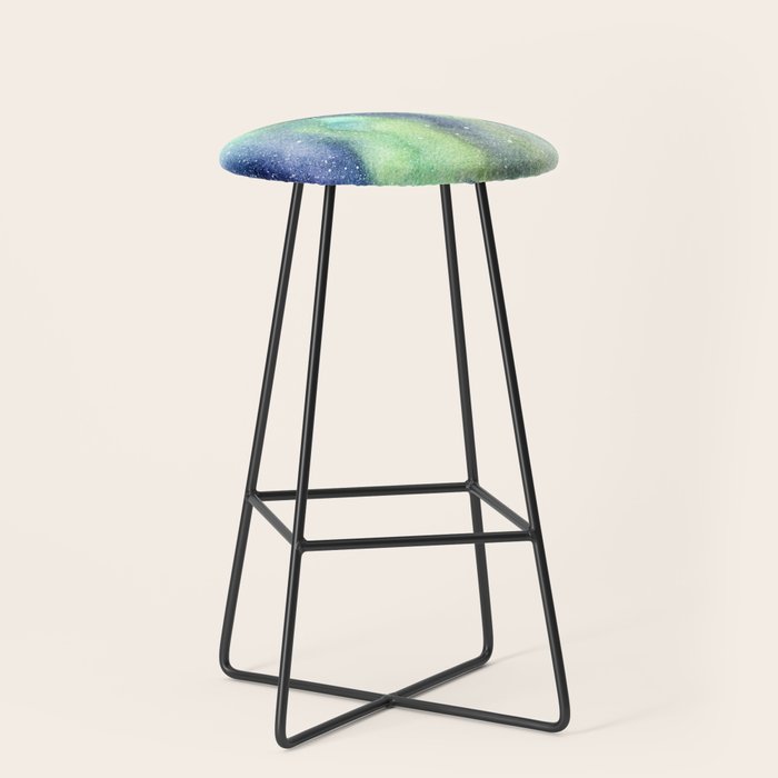 Northern Lights Magic Mountains Stool Gallery Image 1