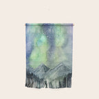 Northern Lights Magic Mountains Wall Hanging Gallery Image 1