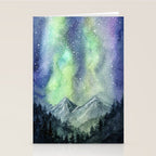 Northern Lights Magic Mountains Stationery Card Gallery Image 2