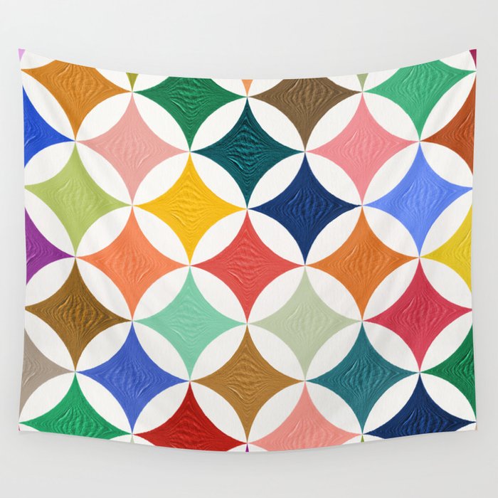 Eclipse Pattern - Rainbow Palette Wall Tapestry Gallery Image 4